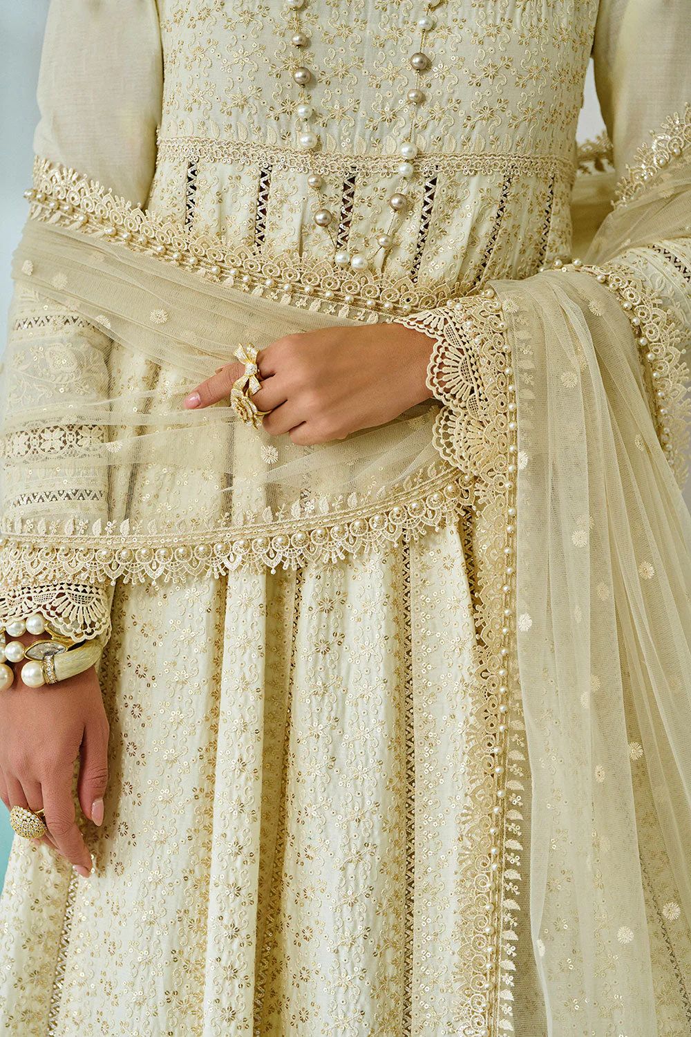 Design 1A Luxury Lawn Eid Edition 2026 Unstitched - Image 12