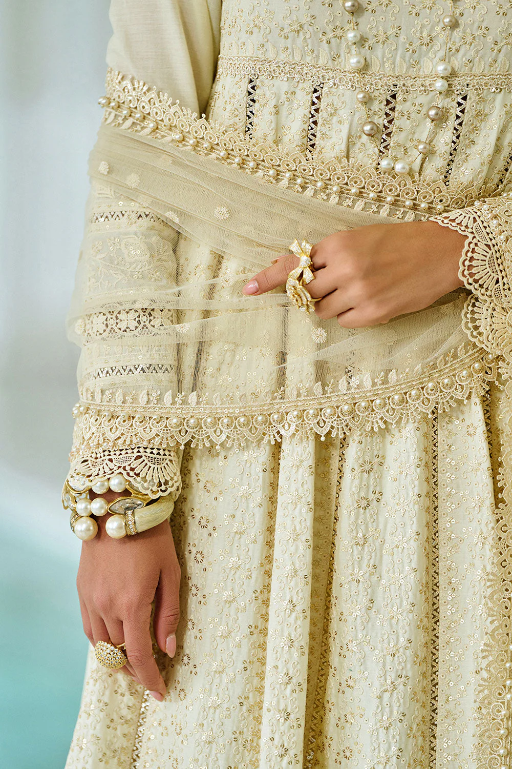 Design 1A Luxury Lawn Eid Edition 2026 Unstitched - Image 13