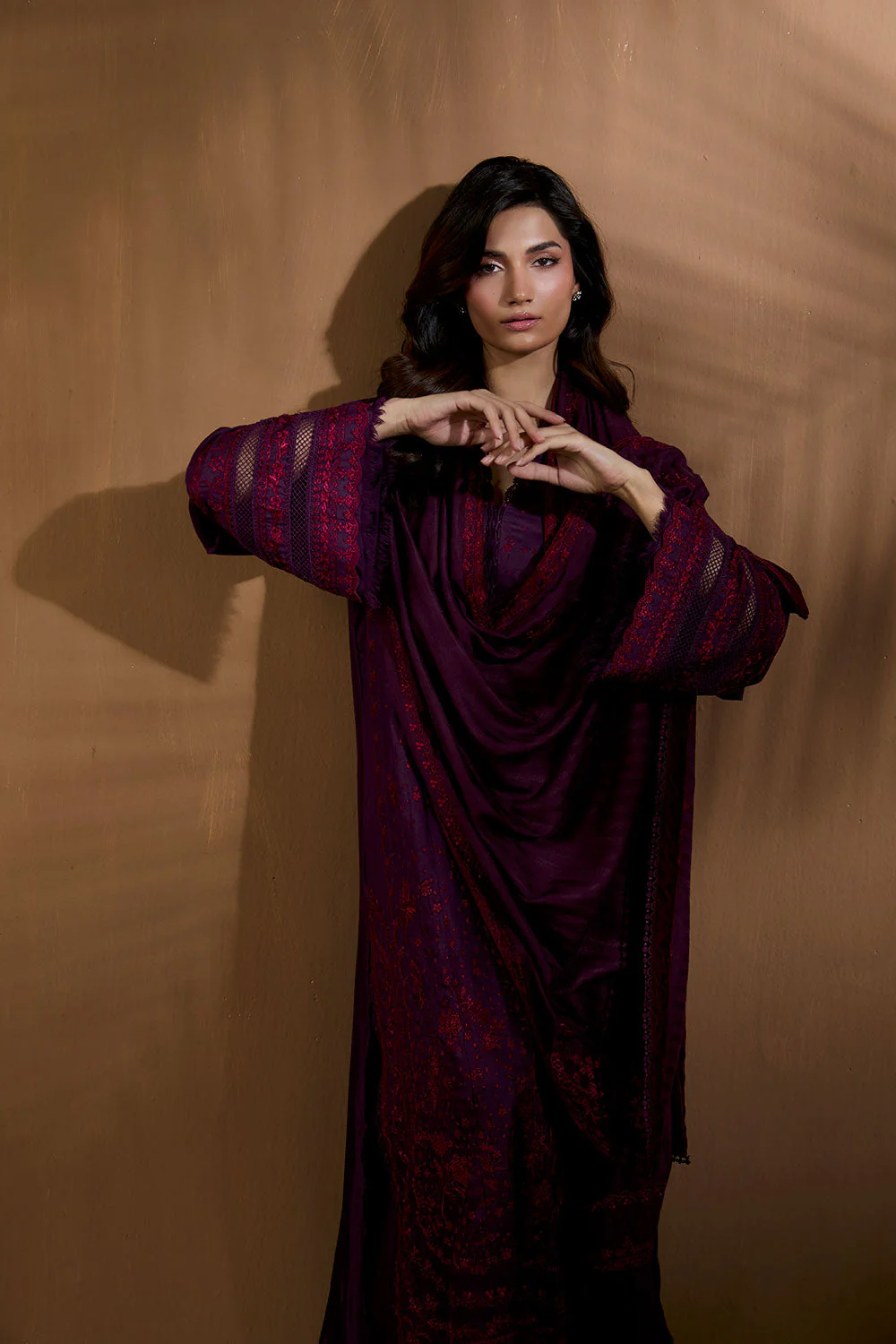 Design 2B Winter Shawl 2025 Unstitched - Image 8