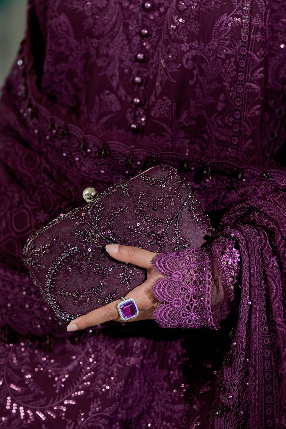 Design 3B Luxury Lawn Eid Edition 2026 Unstitched - Image 11