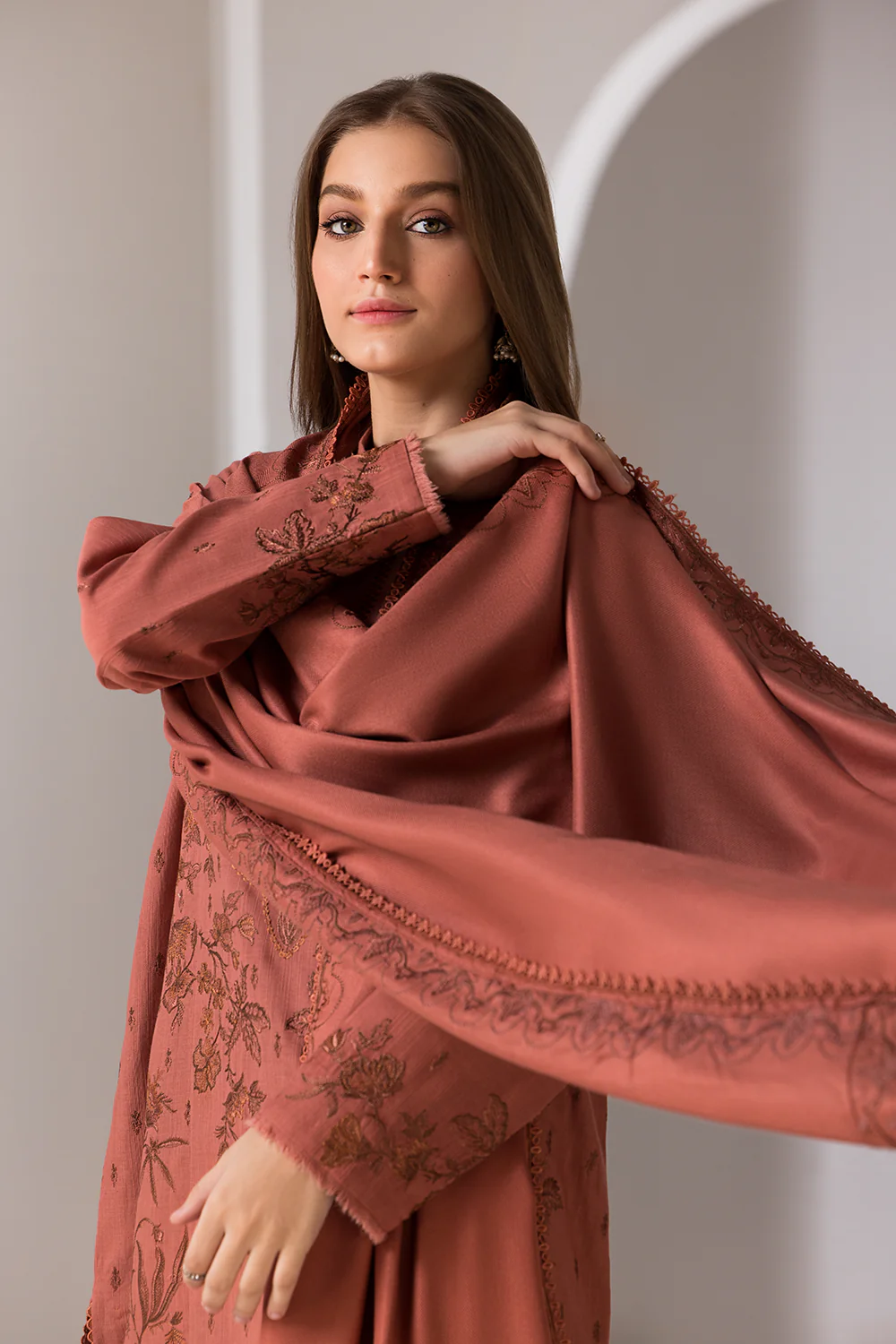 Design 3B Winter Shawl 2024 Unstitched - Image 5
