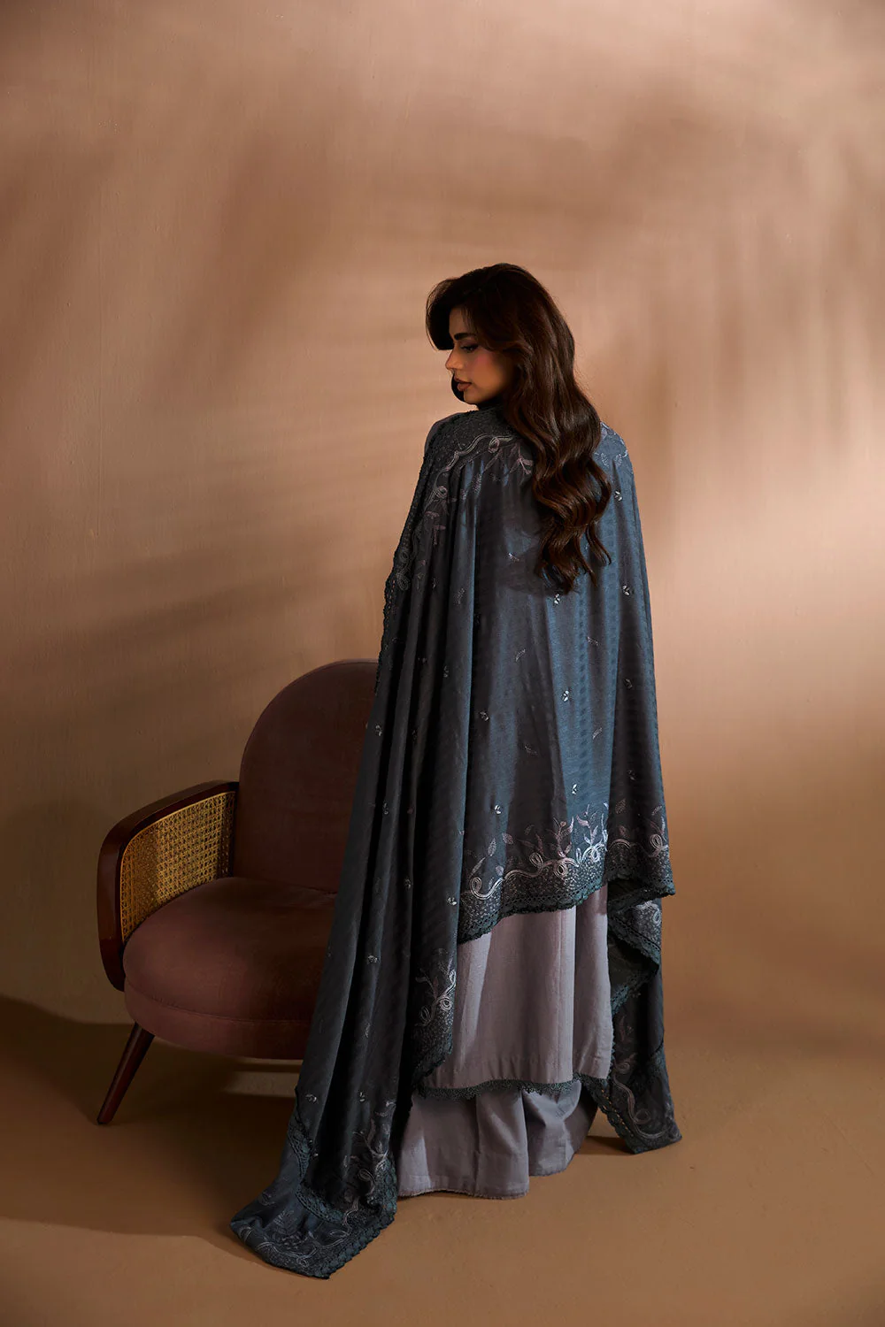 Design 5B Winter Shawl 2025 Unstitched - Image 3