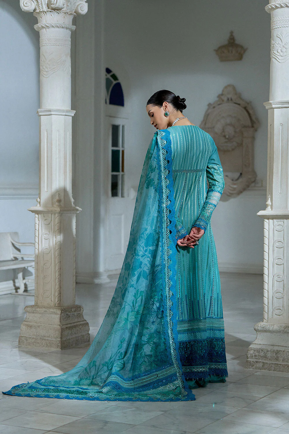 Design 6A Luxury Lawn Eid Edition 2026 Unstitched - Image 3