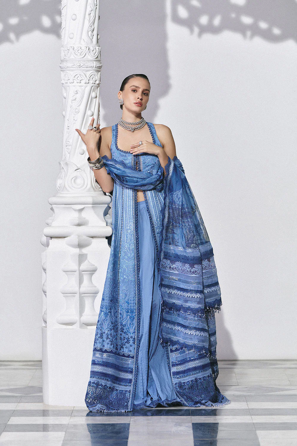 Design 6B Luxury Lawn Eid Edition 2026 Unstitched - Image 10