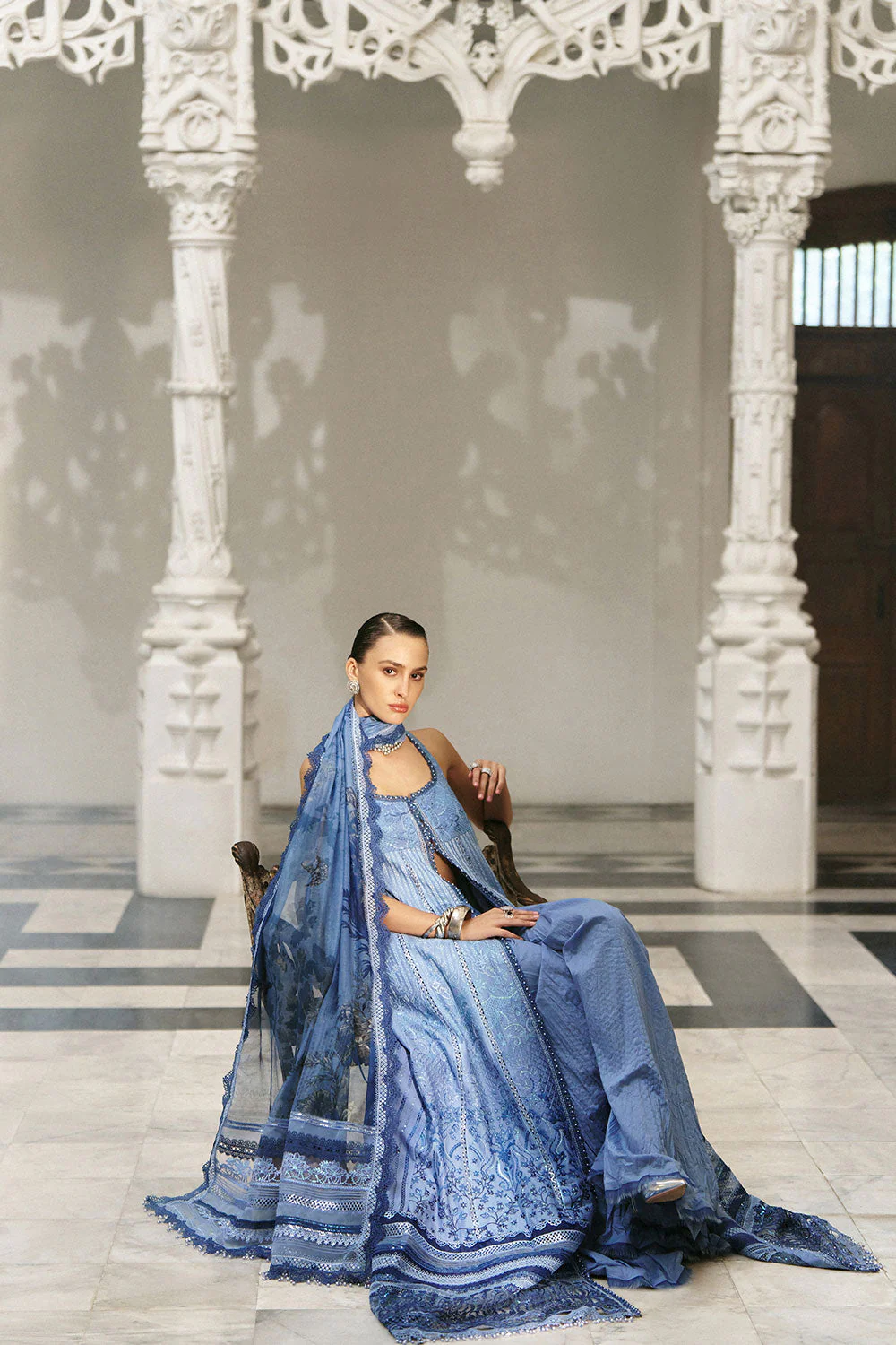 Design 6B Luxury Lawn Eid Edition 2026 Unstitched - Image 15