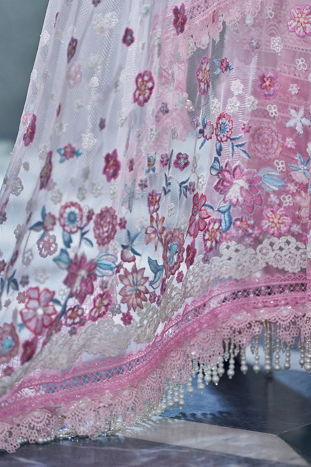 Design 7B Luxury Lawn Eid Edition 2026 Unstitched - Image 13