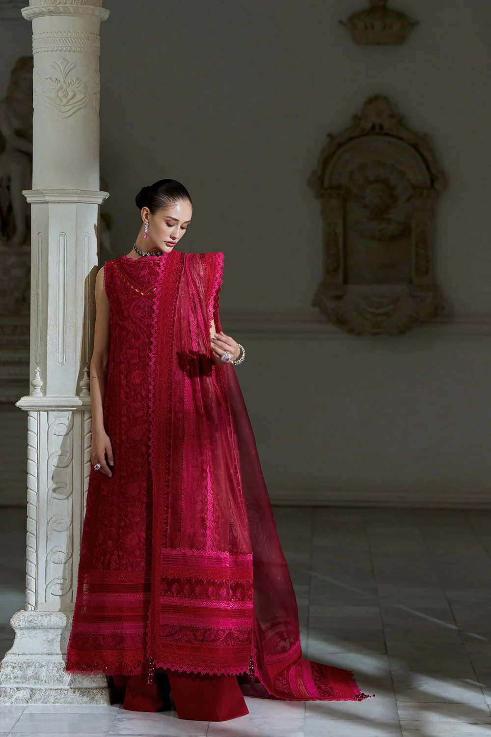 Design 9B Luxury Lawn Eid Edition 2026 Unstitched - Image 14