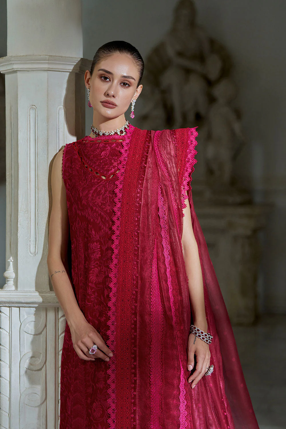 Design 9B Luxury Lawn Eid Edition 2026 Unstitched - Image 15