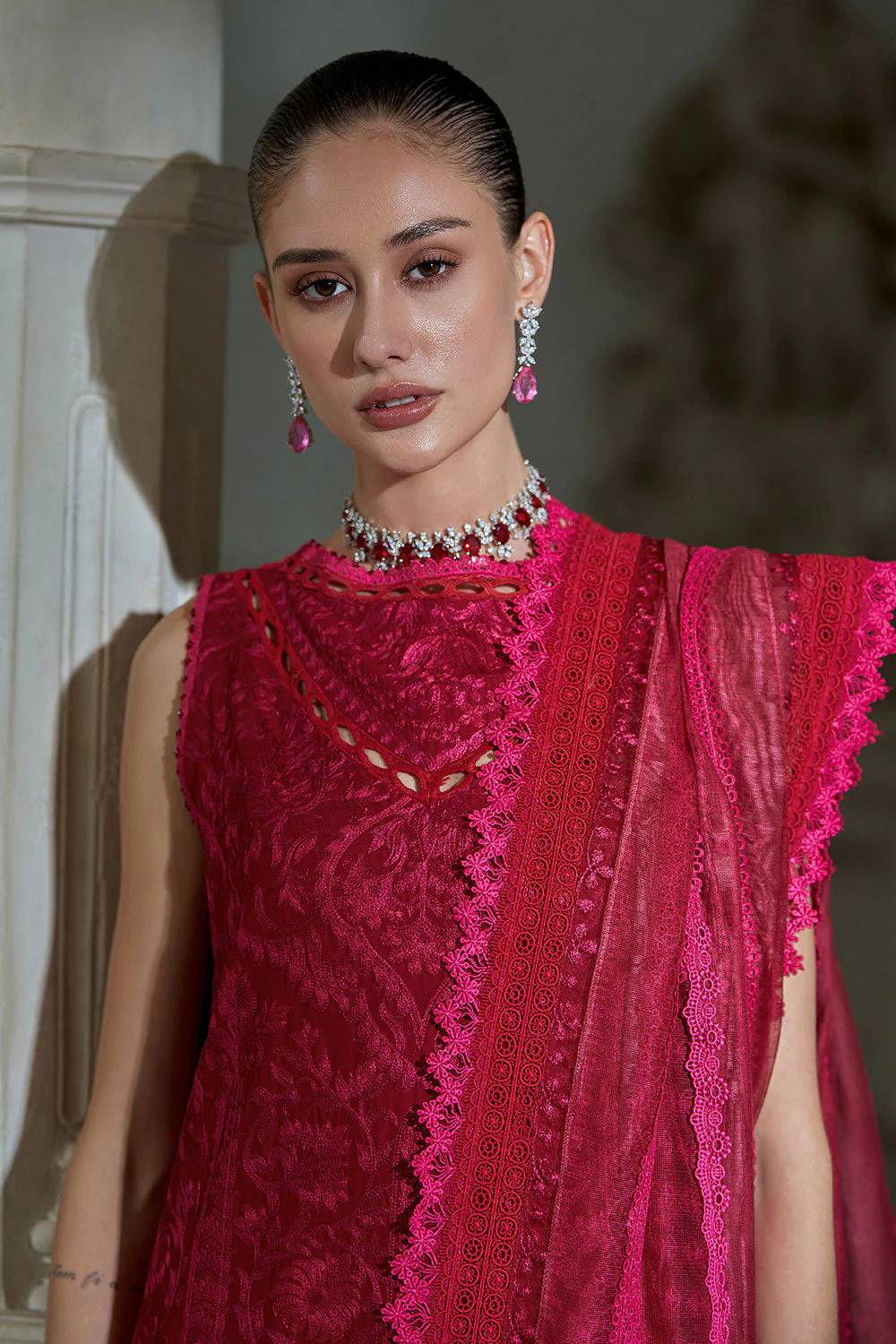 Design 9B Luxury Lawn Eid Edition 2026 Unstitched - Image 16