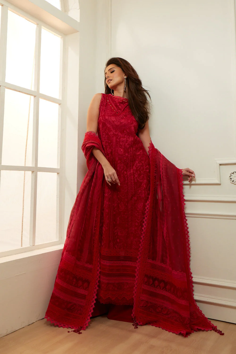 Design 9B Luxury Lawn Eid Edition 2026 Unstitched - Image 4
