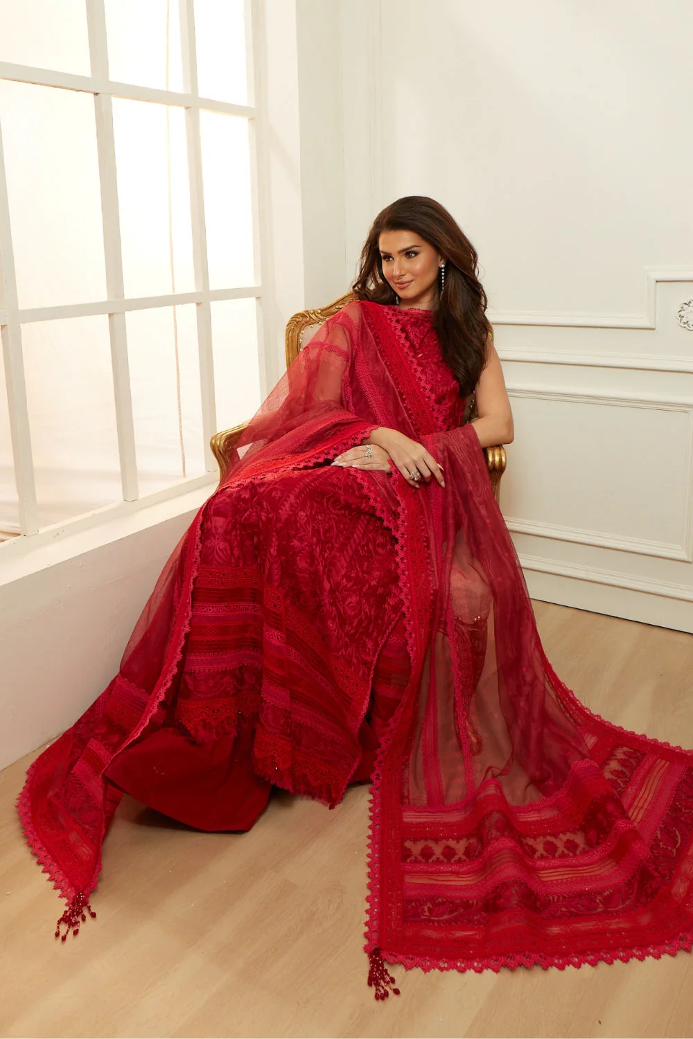 Design 9B Luxury Lawn Eid Edition 2026 Unstitched - Image 5